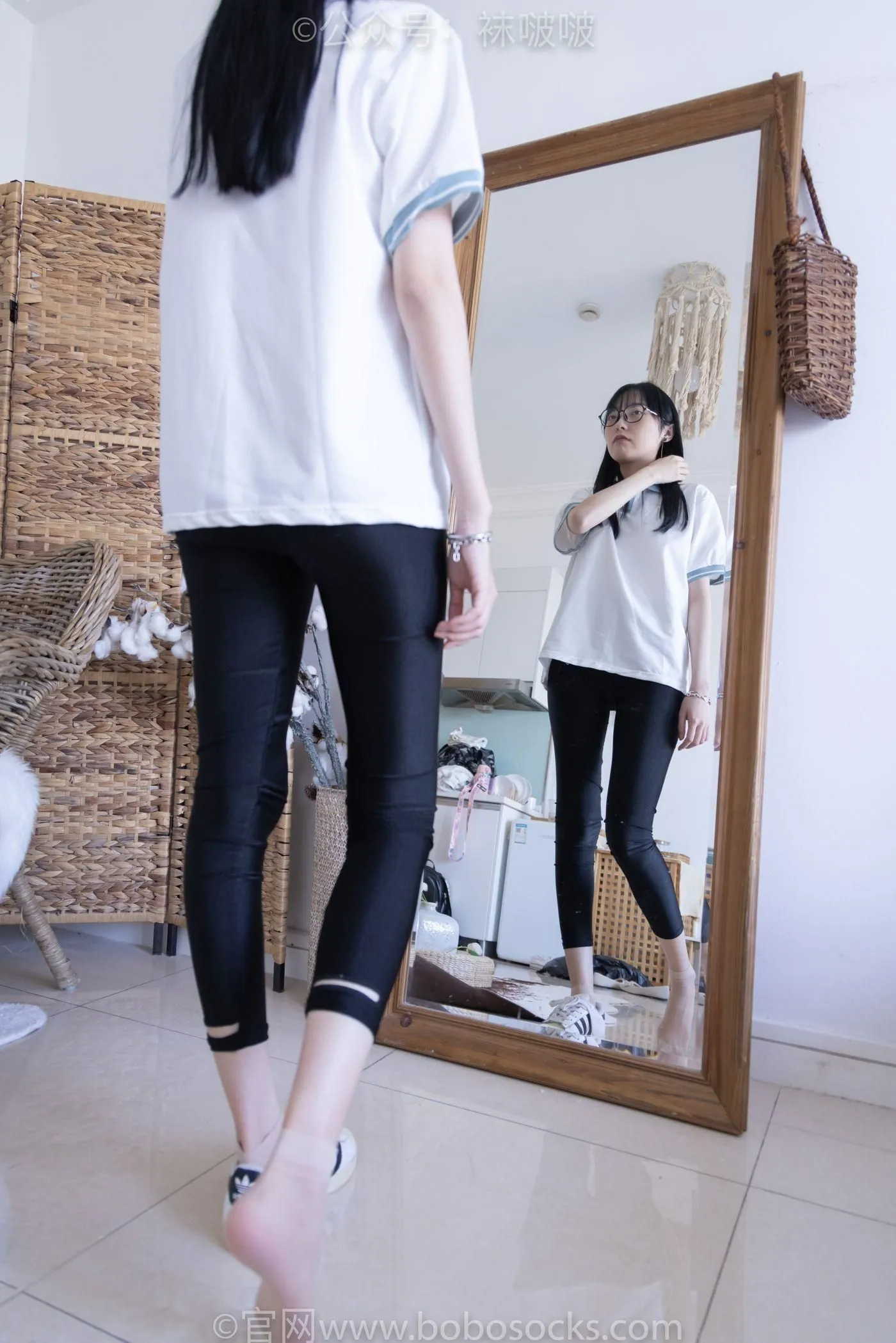 [BoBoSocks袜啵啵]NO.044 稚予-贝壳头、匡威帆布鞋、短肉丝 [154P]插图9